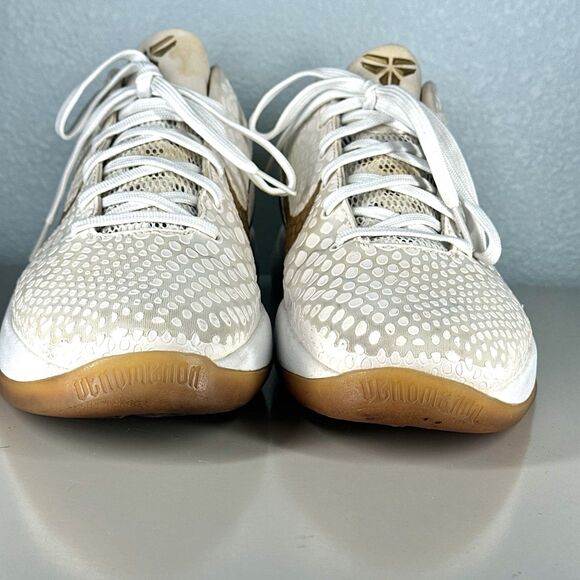 NIKE KOBE 6 PROTRO Shoes Mens Size 10 WHITE Gold Basketball Sneakers - Picture 2 of 16